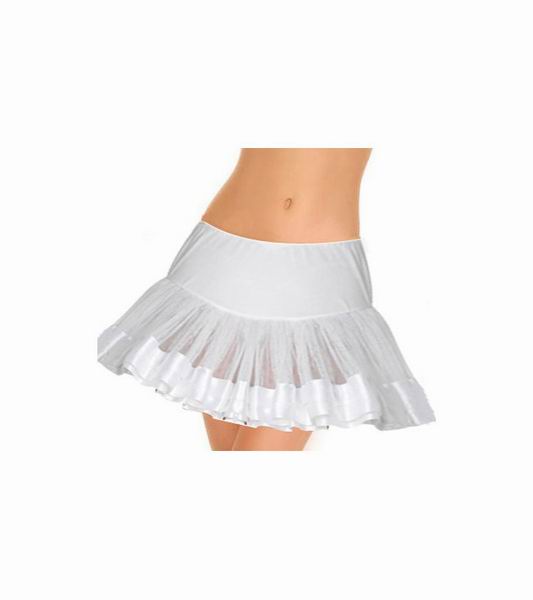 White Satin Trimmed Petticoat